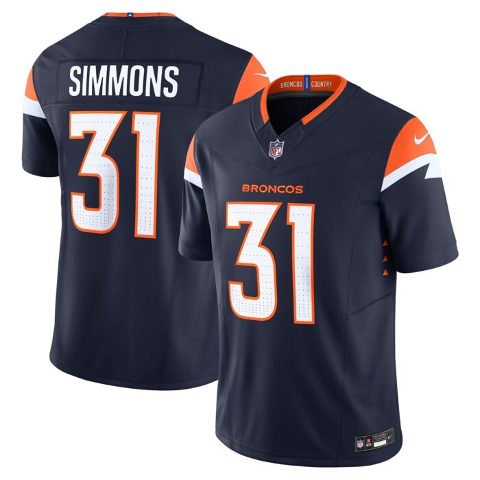Men’s Denver Broncos Justin Simmons Nike Navy Vapor F.U.S.E. Limited Jersey