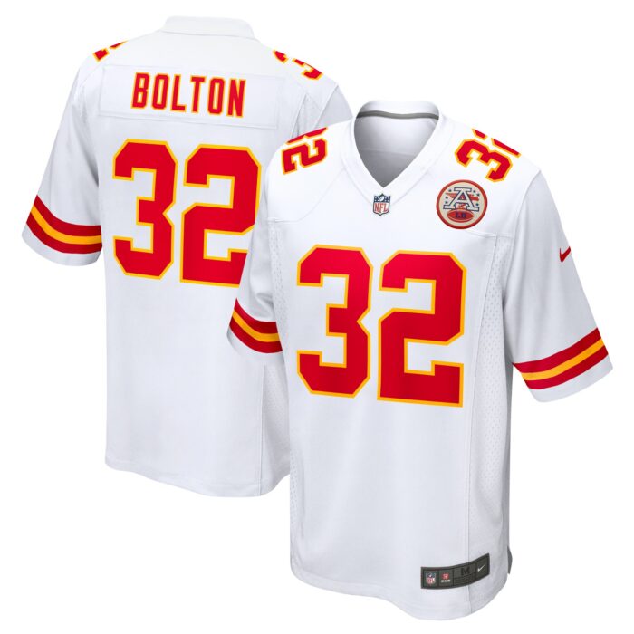 Men’s Kansas City Chiefs Nick Bolton Nike White Away Game Player Jersey