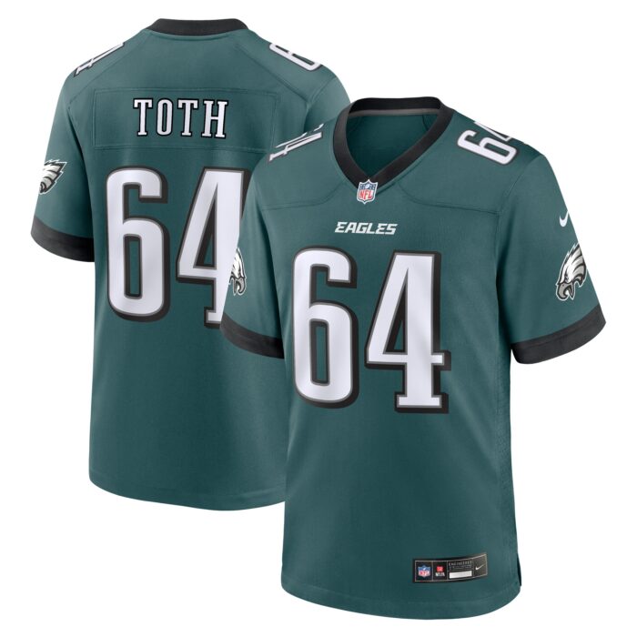Men’s Philadelphia Eagles Brett Toth Nike Midnight Green Game Jersey