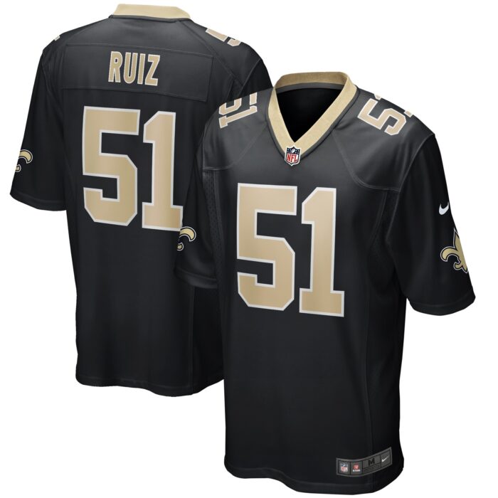 Men’s New Orleans Saints Cesar Ruiz Nike Black Game Jersey