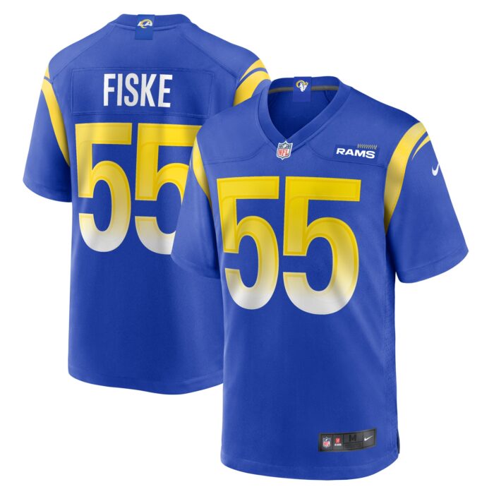 Men’s Los Angeles Rams Braden Fiske Nike Royal Team Game Jersey