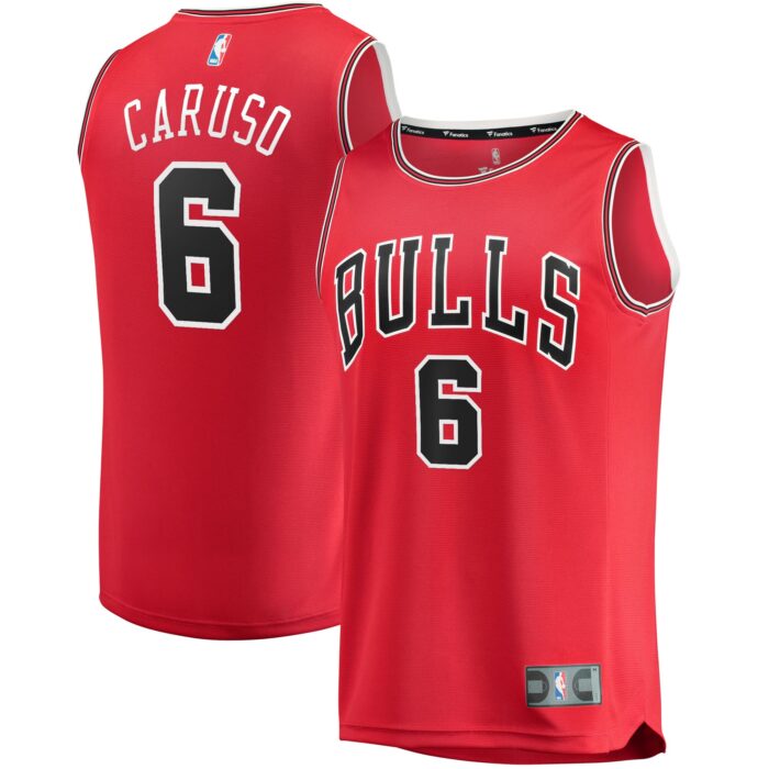 Men’s Chicago Bulls Alex Caruso Fanatics Red Fast Break Replica Jersey – Icon Edition