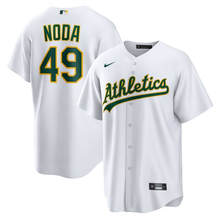 Men’s Oakland Athletics Ryan Noda Nike White Home Replica Jersey