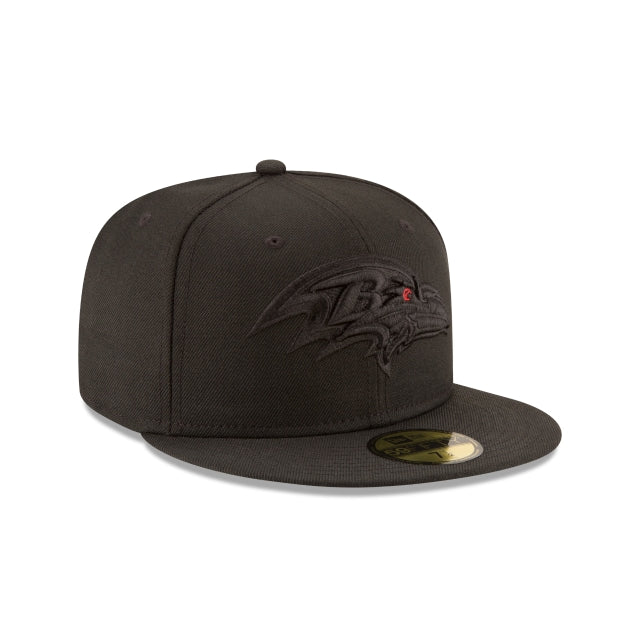 Baltimore Ravens Black On Black 59FIFTY Fitted Hat