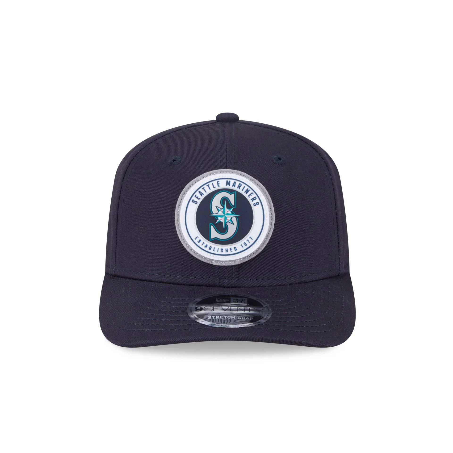 Seattle Mariners Circle Patch 9SEVENTY Stretch-Snap Hat