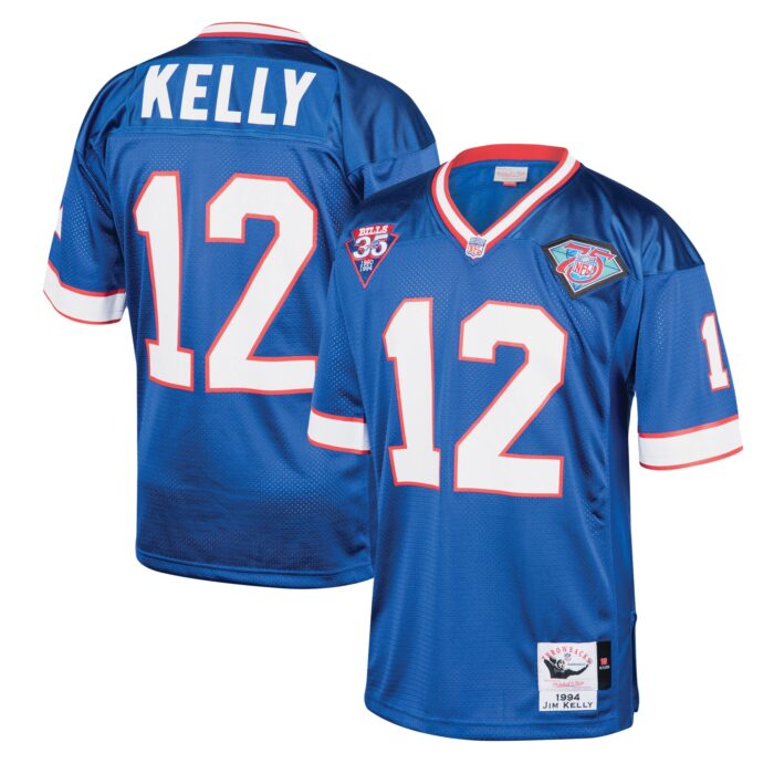 Men’s Buffalo Bills 1994 Jim Kelly Mitchell & Ness Royal Authentic Throwback Retired Player Jersey