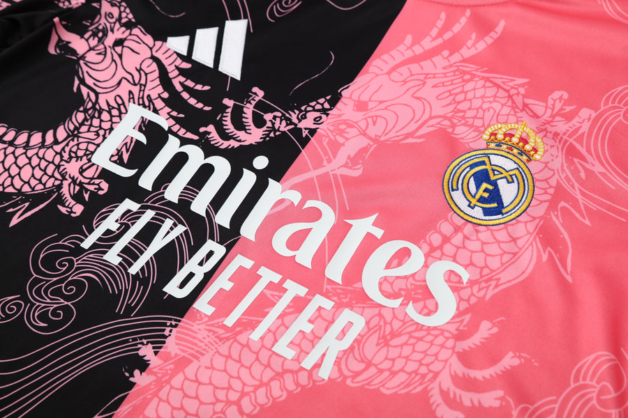Kit Shirt + Shorts Real Madrid Black/Pink Training 25/26