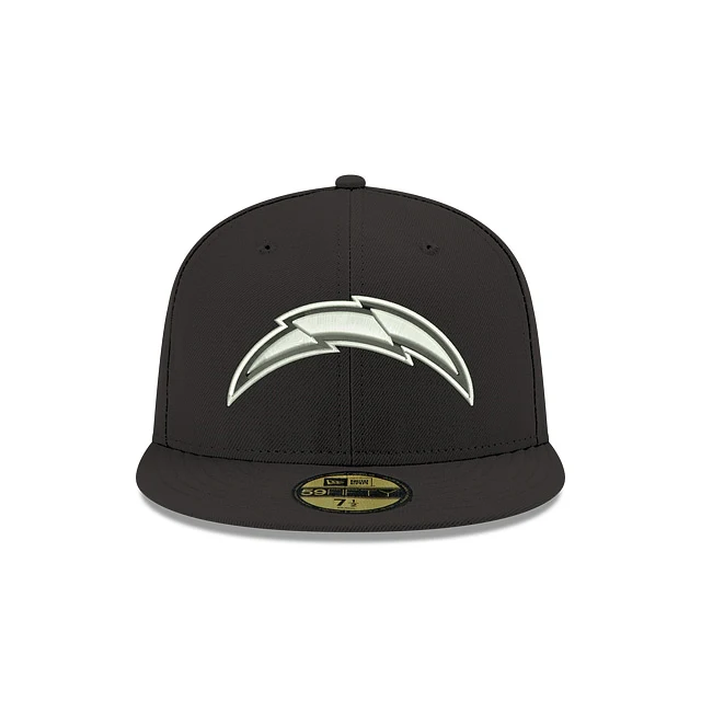 Los Angeles Chargers Black 59FIFTY Fitted Hat