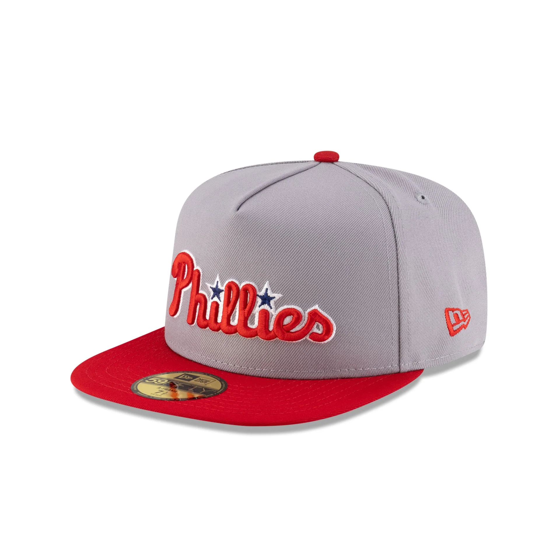 Just Caps League Sidepatch Gray Philadelphia Phillies 59FIFTY A-Frame Fitted Hat