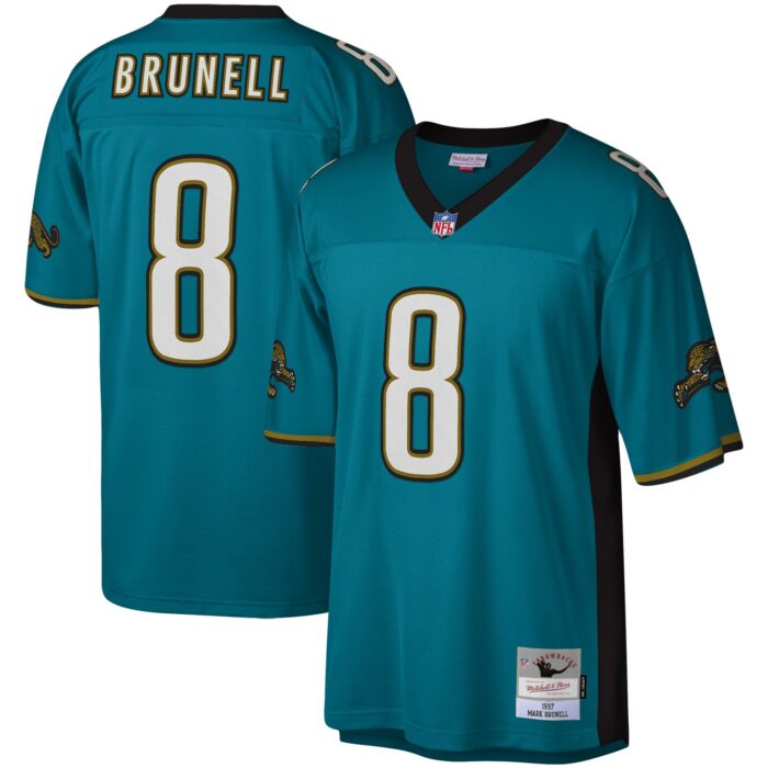 Men’s Jacksonville Jaguars Mark Brunell Mitchell & Ness Teal Legacy Replica Jersey