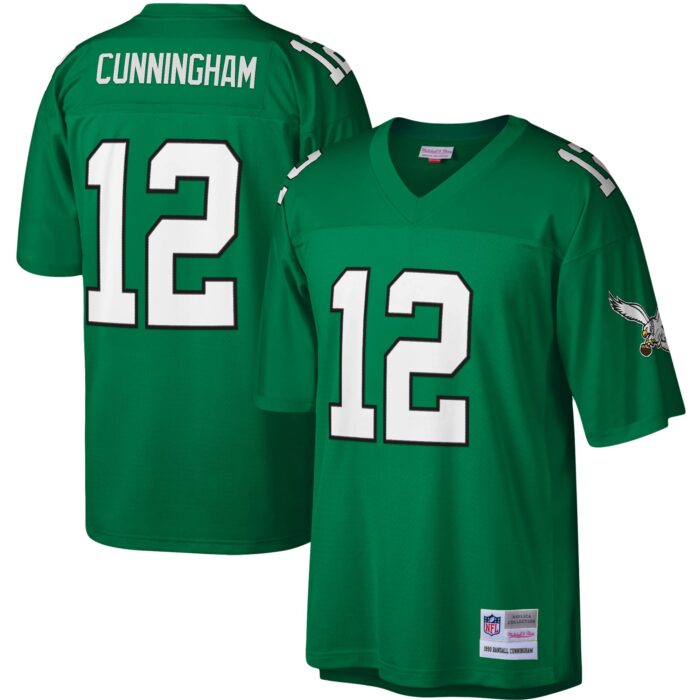 Men’s Philadelphia Eagles Randall Cunningham Mitchell & Ness Kelly Green Legacy Replica Jersey