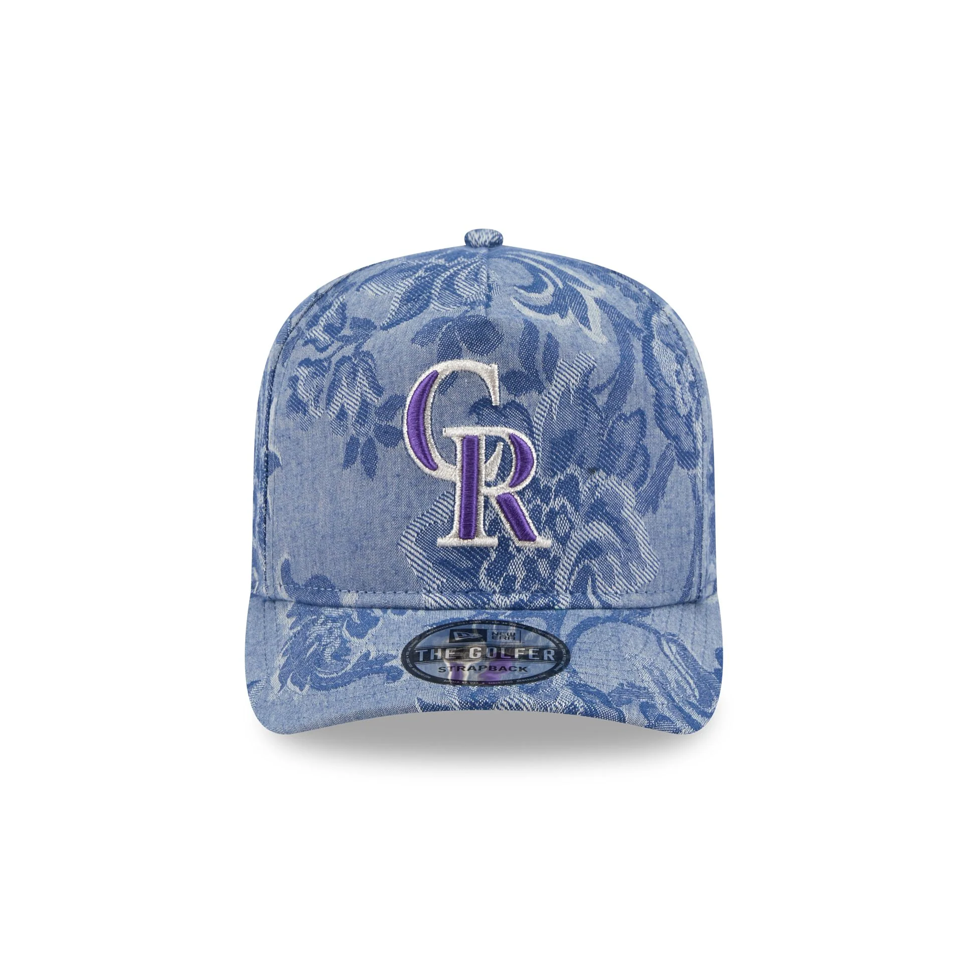 Colorado Rockies Denim Jacquard Golfer Hat