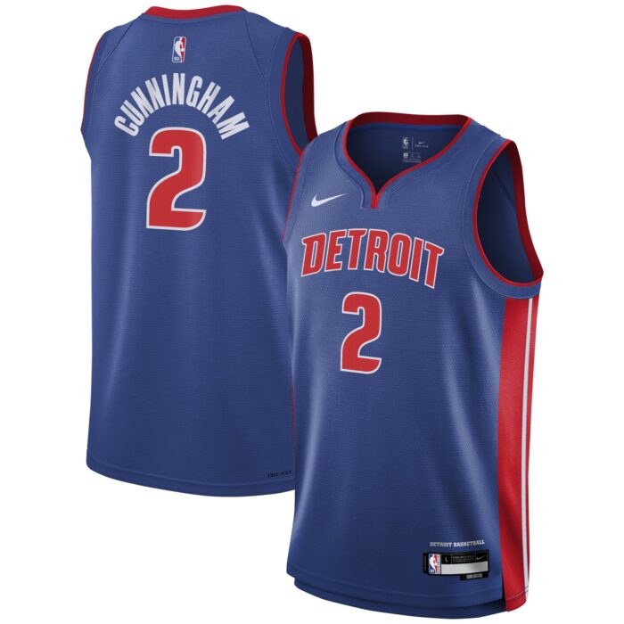 Youth Detroit Pistons Cade Cunningham Nike Blue Swingman Jersey – Icon Edition