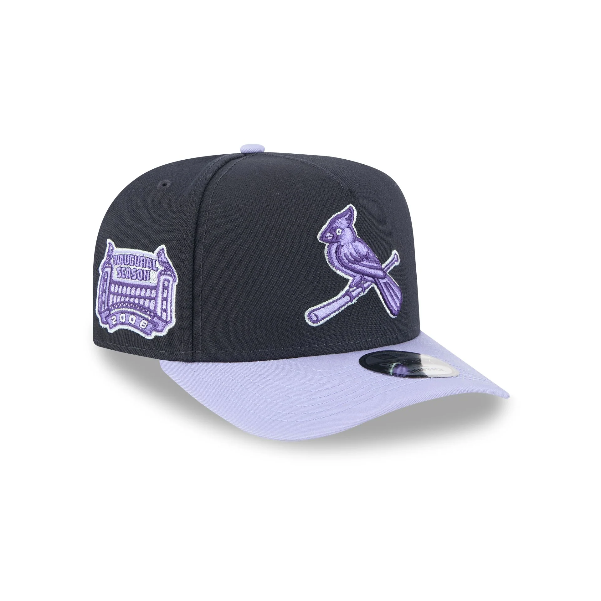 St. Louis Cardinals Navy Lavender 9FIFTY A-Frame Snapback Hat