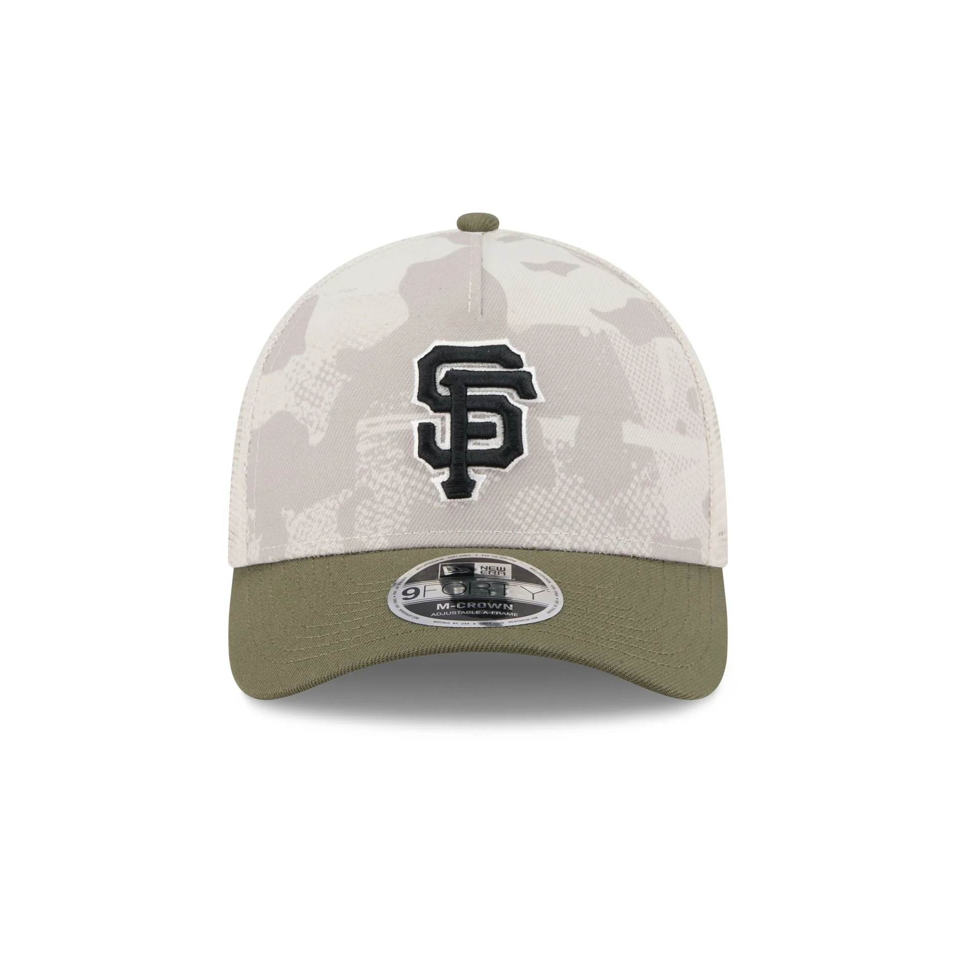 San Francisco Giants Armed Forces Day 2025 9FORTY M-Crown A-Frame Trucker Hat