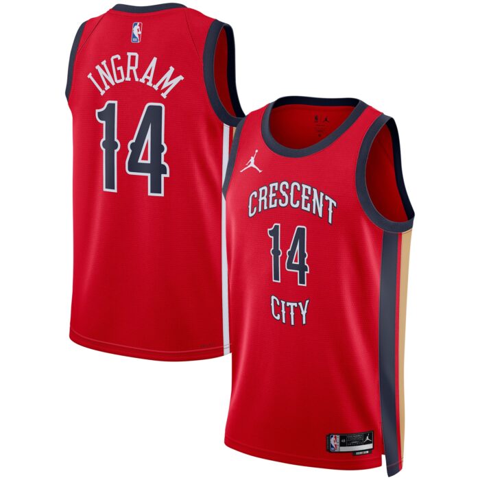 Unisex New Orleans Pelicans Brandon Ingram Jordan Brand Red Swingman Jersey – Statement Edition