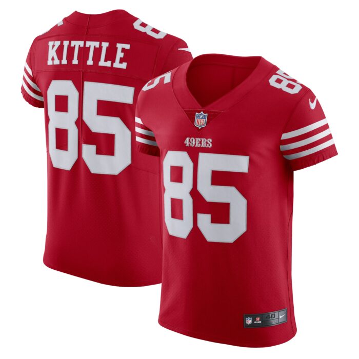Men’s San Francisco 49ers George Kittle Nike Scarlet Vapor Elite Jersey