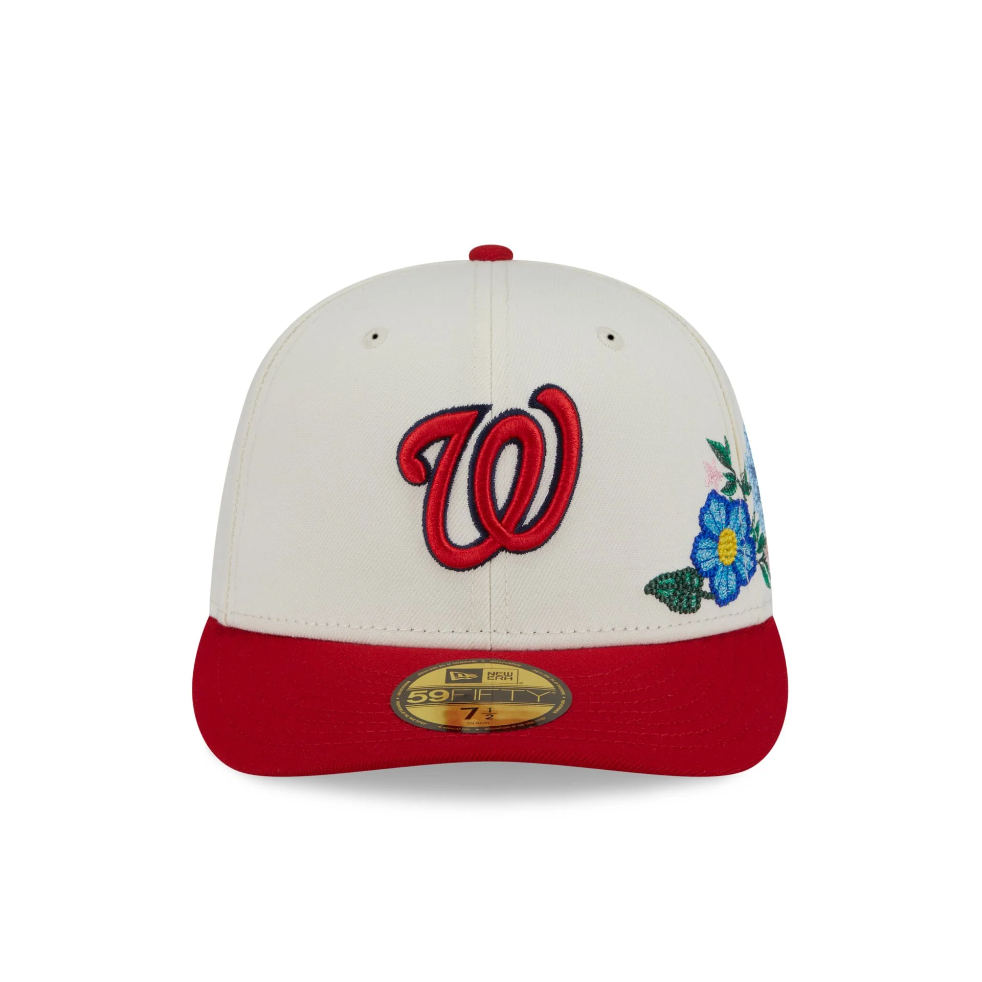 Washington Nationals Tonal Florals White 59FIFTY Fitted Hat