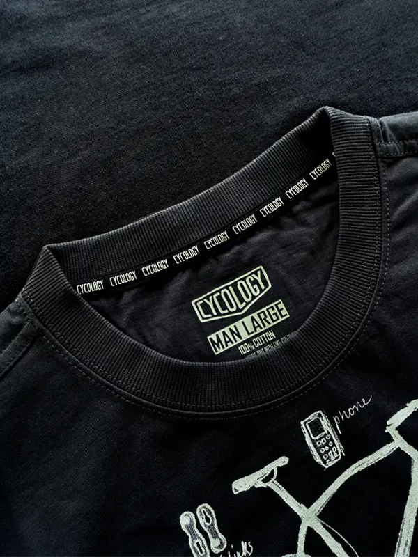 Bike Maths T Shirt Charcoal