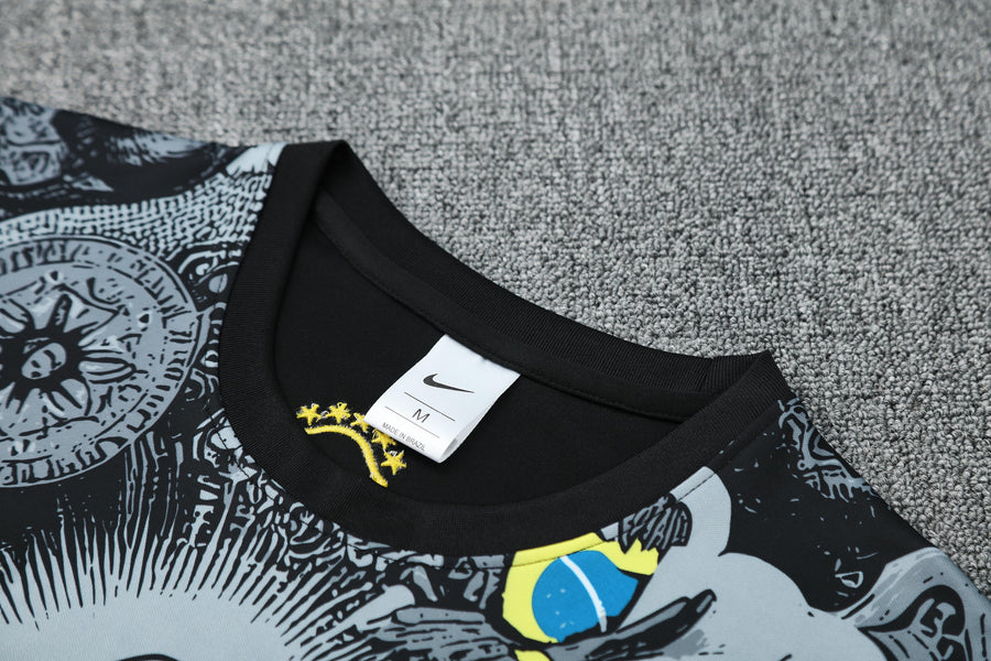 Kit Tank Top + Shorts Brazil Christ the Redeemer Gray Training 25/26