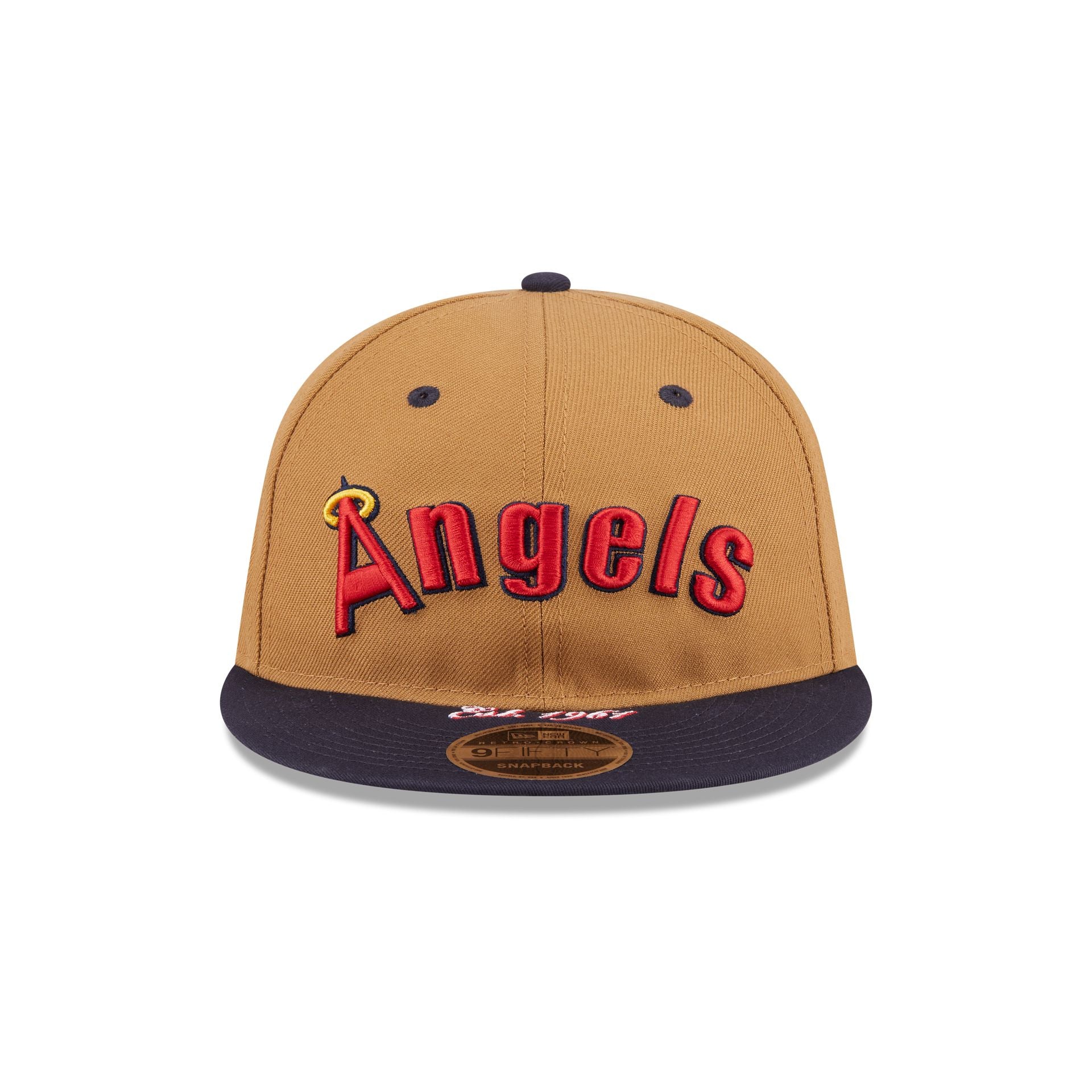 Los Angeles Angels Wheat Retro Crown 9FIFTY Snapback Hat