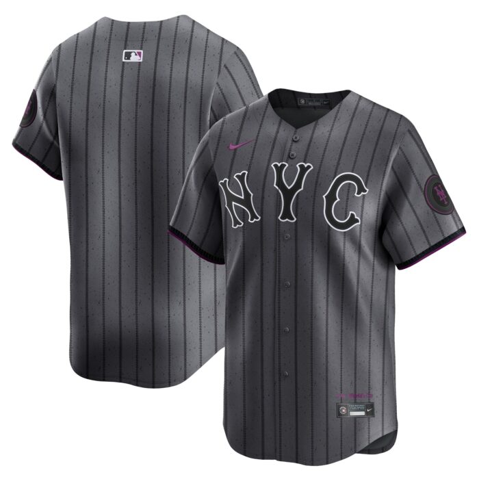 Men’s New York Mets Nike Graphite 2024 City Connect Limited Jersey