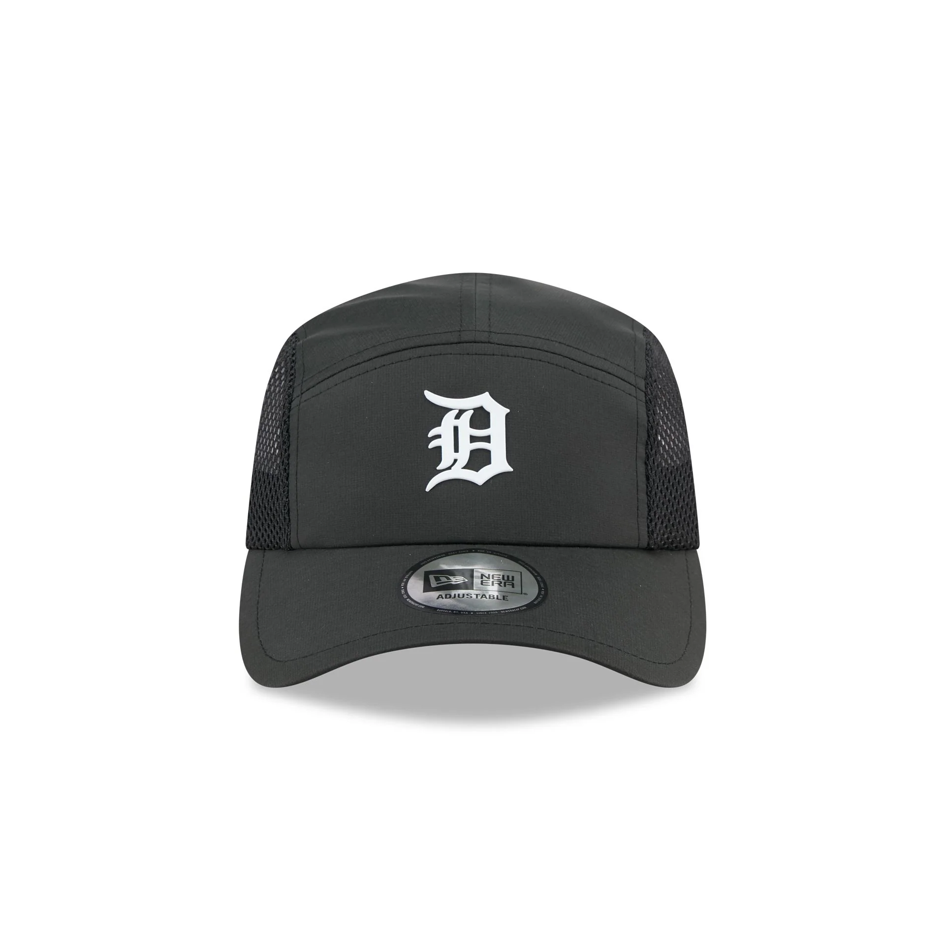 Detroit Tigers Black Poly Runner Adjustable Hat