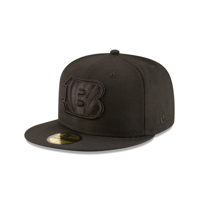 Cincinnati Bengals Black On Black 59FIFTY Fitted Hat