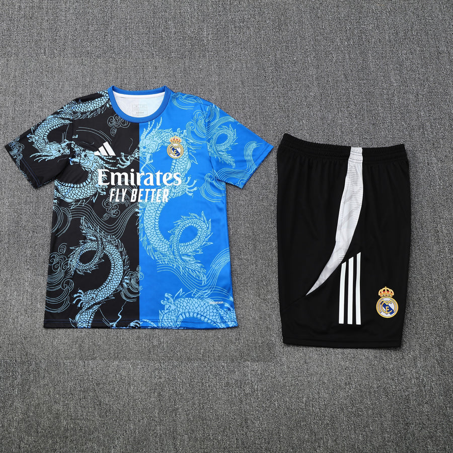 Kit Shirt + Shorts Real Madrid Black/Blue Training 25/26