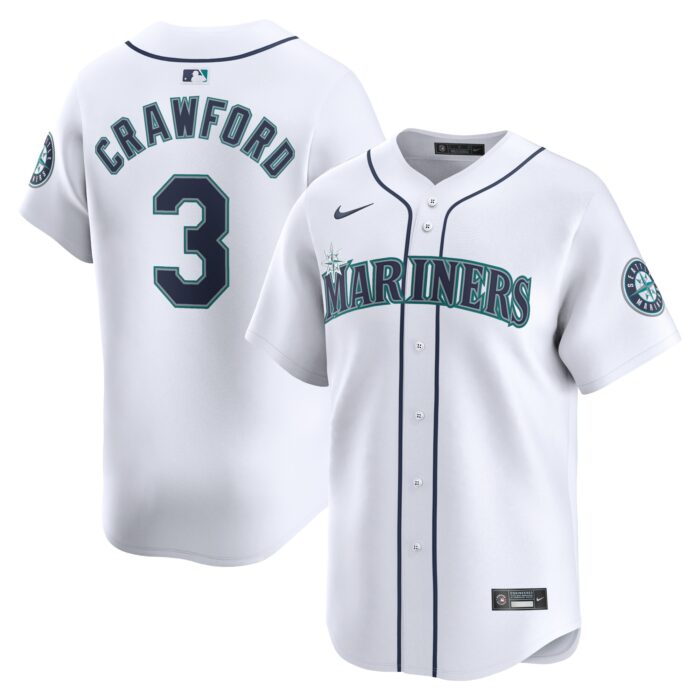 Men’s Seattle Mariners J.P. Crawford Nike White Home Limited Player Jersey
