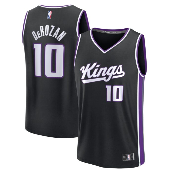 Men’s Sacramento Kings DeMar DeRozan Fanatics Black Fast Break Replica Player Jersey – Icon Edition