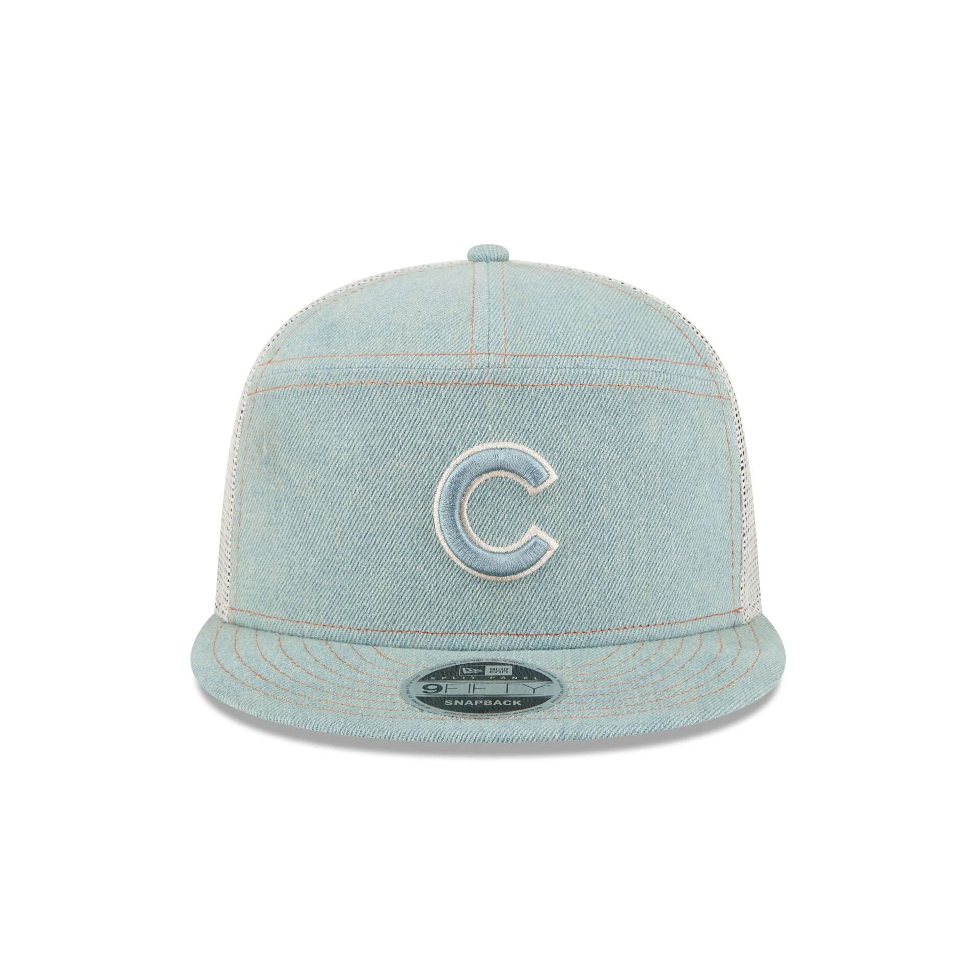 Chicago Cubs Denim Split Panel 9FIFTY Trucker Hat