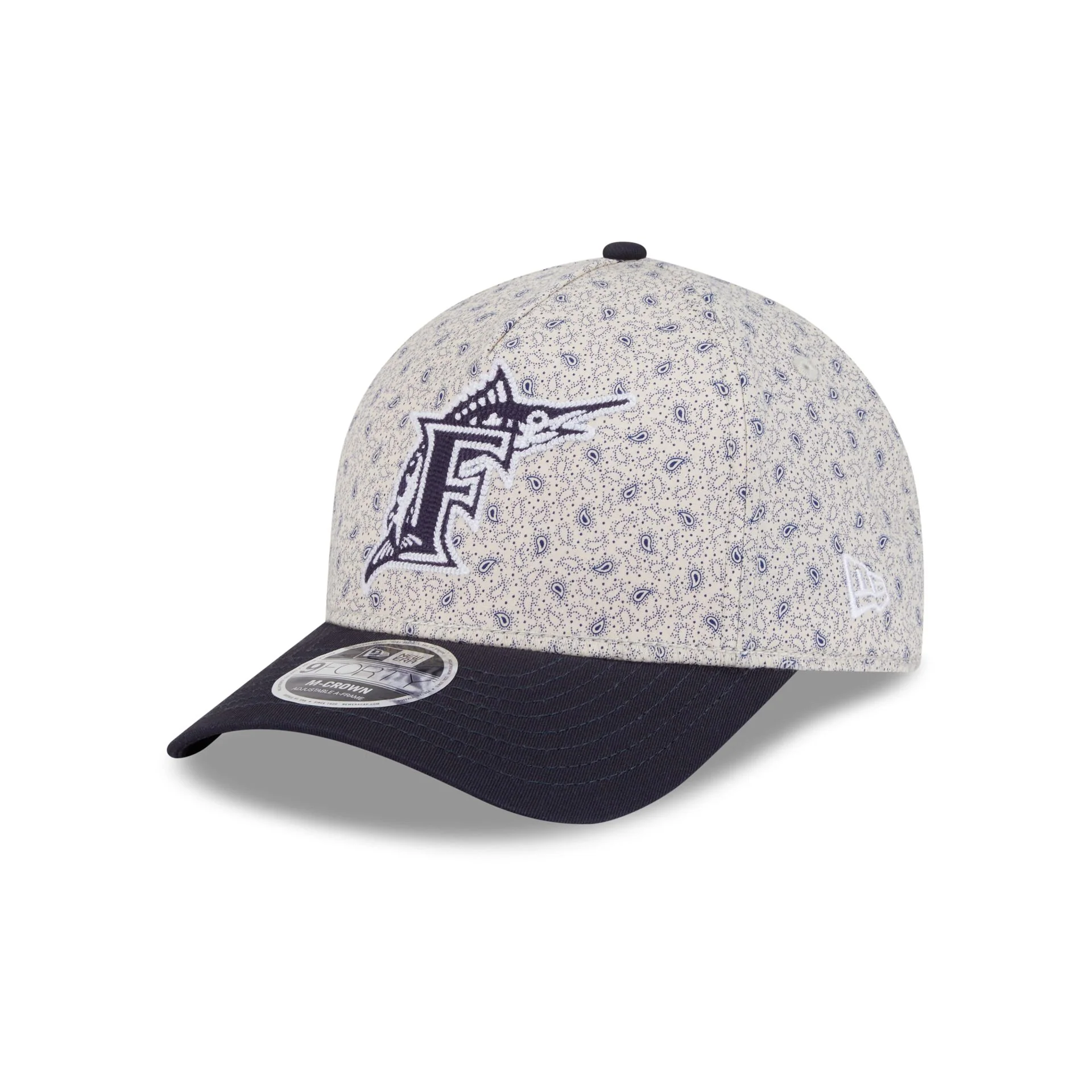 Miami Marlins Micro Print 9FORTY M-Crown A-Frame Adjustable Hat