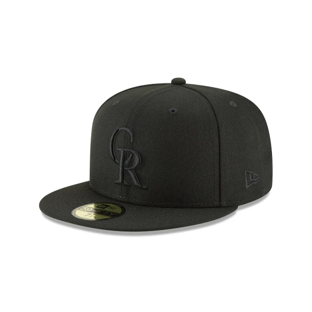 Colorado Rockies Blackout Basic 59FIFTY Fitted Hat