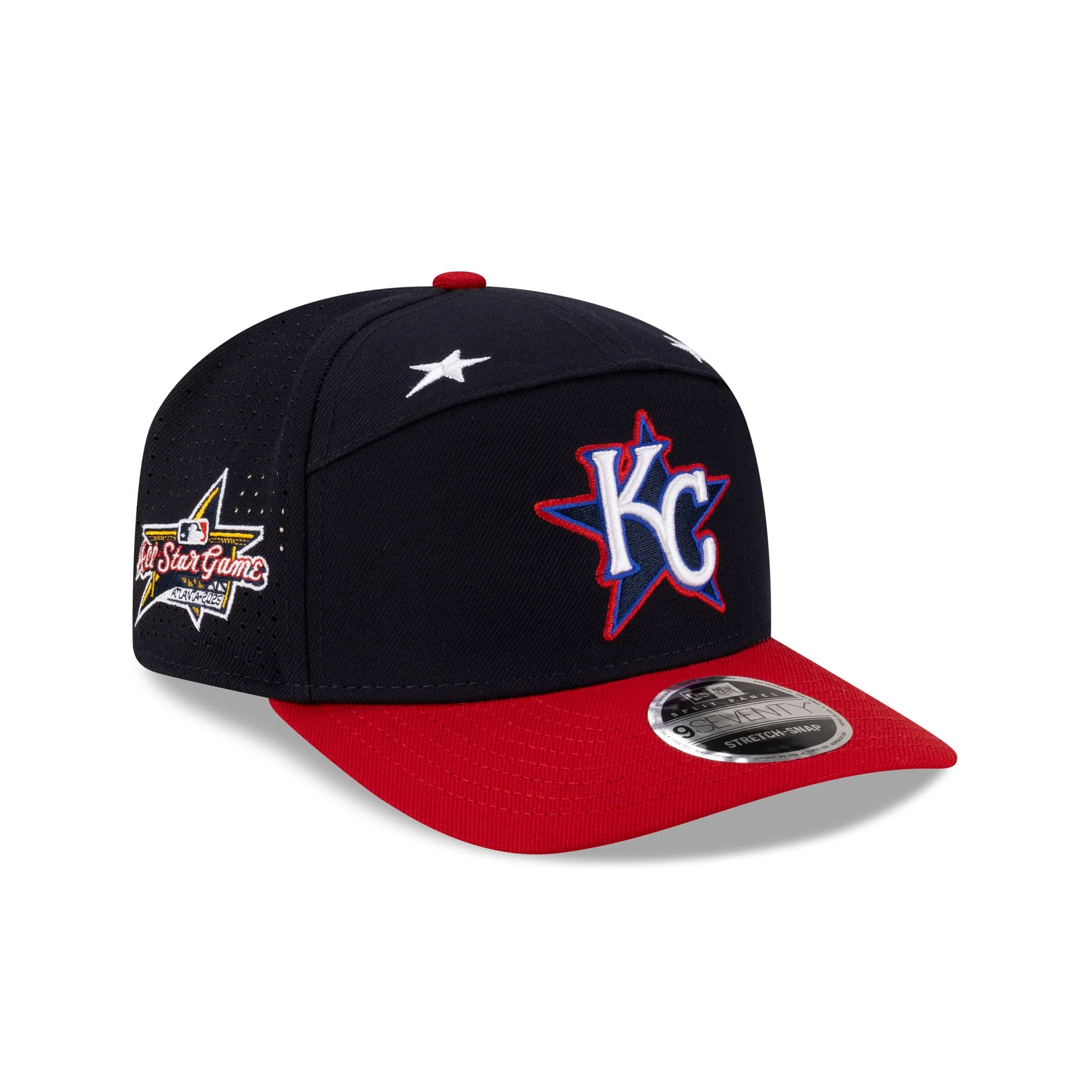 Kansas City Royals 2025 All-Star Game Workout Split Panel 9SEVENTY Stretch-Snap Hat