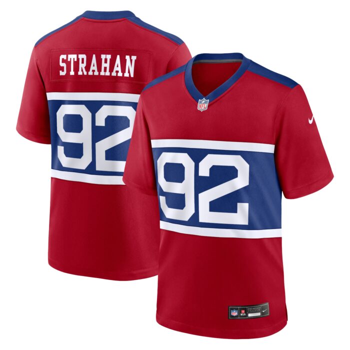 Men’s New York Giants Michael Strahan Nike Century Red Alternate Retired Player Game Jersey
