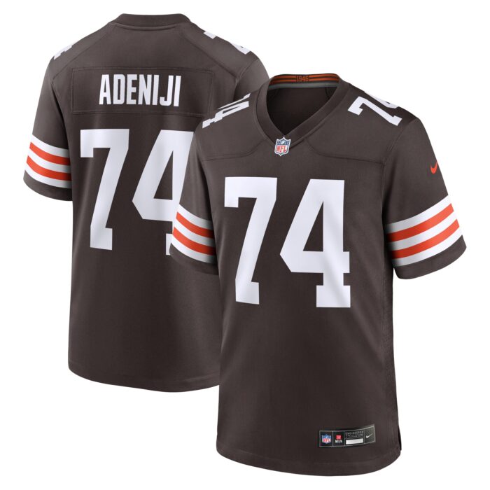 Men’s Cleveland Browns Hakeem Adeniji Nike Brown Game Jersey