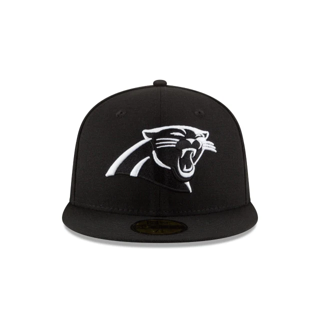 Carolina Panthers Black & White 59FIFTY Fitted Hat