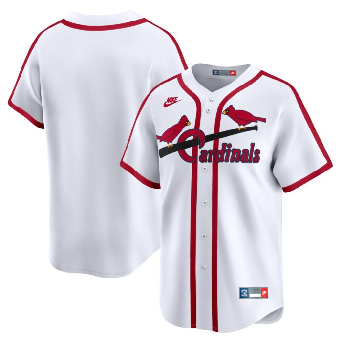 Men’s St. Louis Cardinals Nike White Cooperstown Collection Limited Jersey