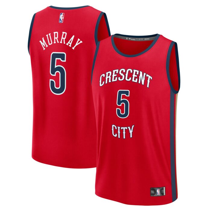 Youth New Orleans Pelicans Dejounte Murray Fanatics Red Fast Break Replica Player Jersey – Statement Edition