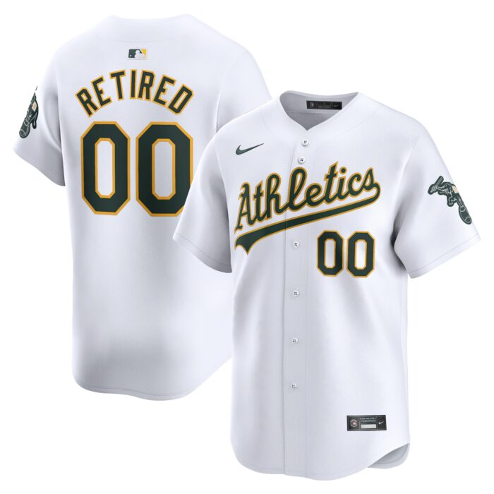 Men’s Oakland Athletics Nike White Home Limited Pick-A-Player Retired Roster Jersey