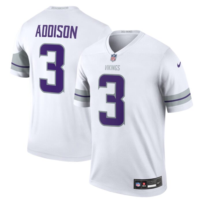 Men’s Minnesota Vikings Jordan Addison Nike White Alternate Legend Player Jersey