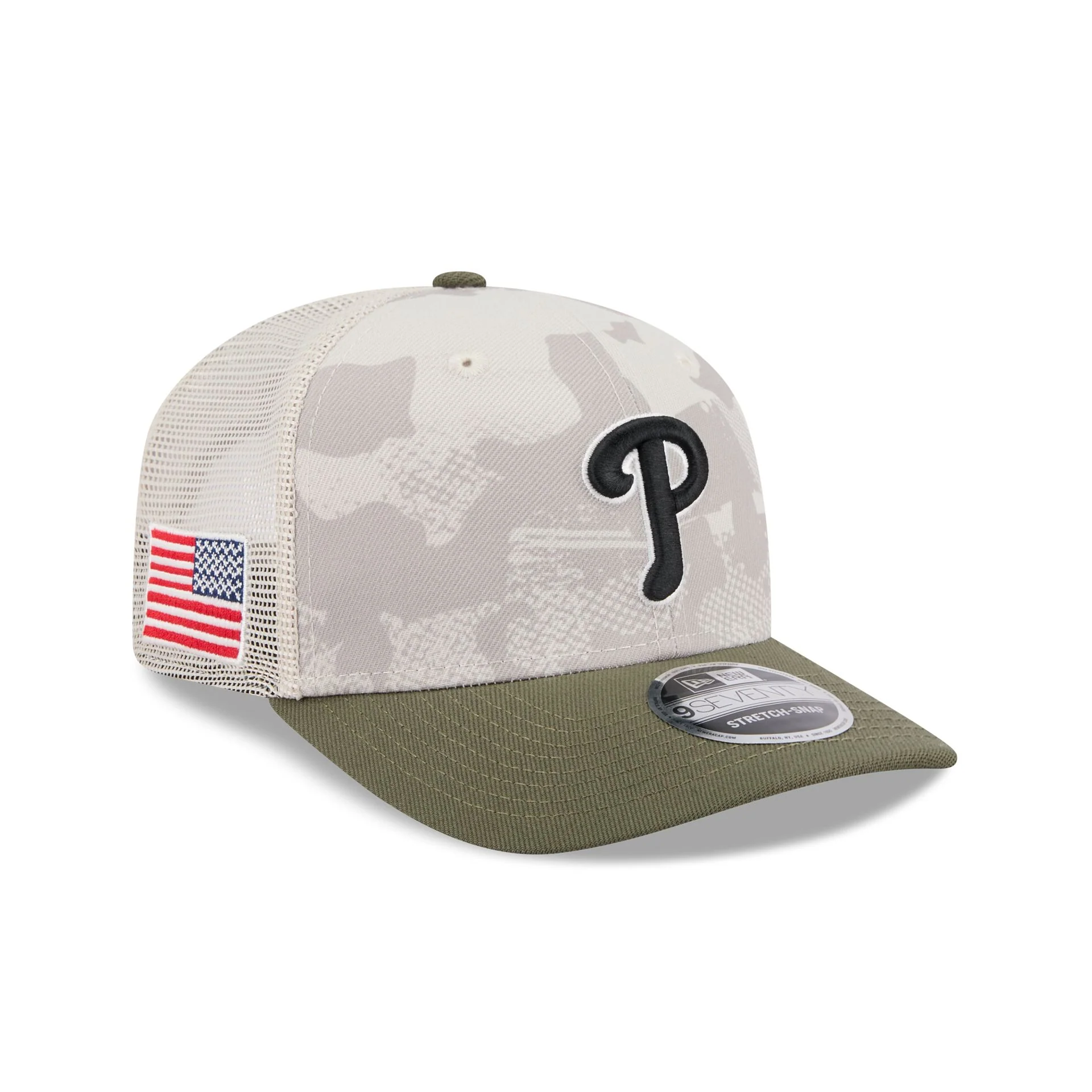 Philadelphia Phillies Armed Forces Day 2025 9SEVENTY Trucker Hat