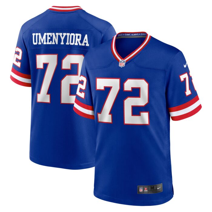 Men’s New York Giants Osi Umenyiora Nike Royal Classic Retired Player Game Jersey