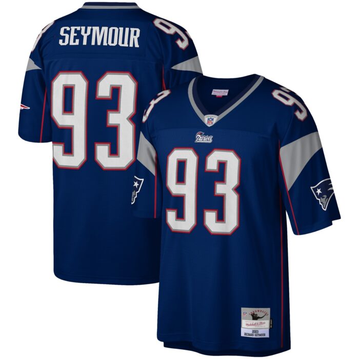 Men’s New England Patriots Richard Seymour Mitchell & Ness Navy Legacy Replica Jersey
