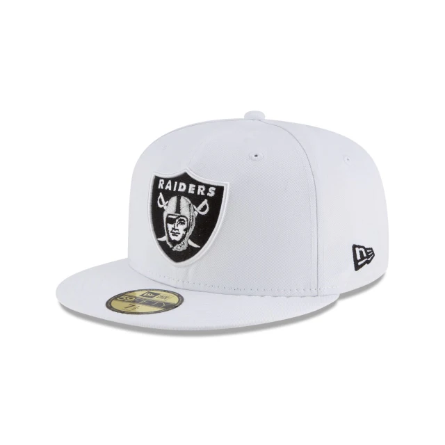 Las Vegas Raiders White 59FIFTY Fitted Hat