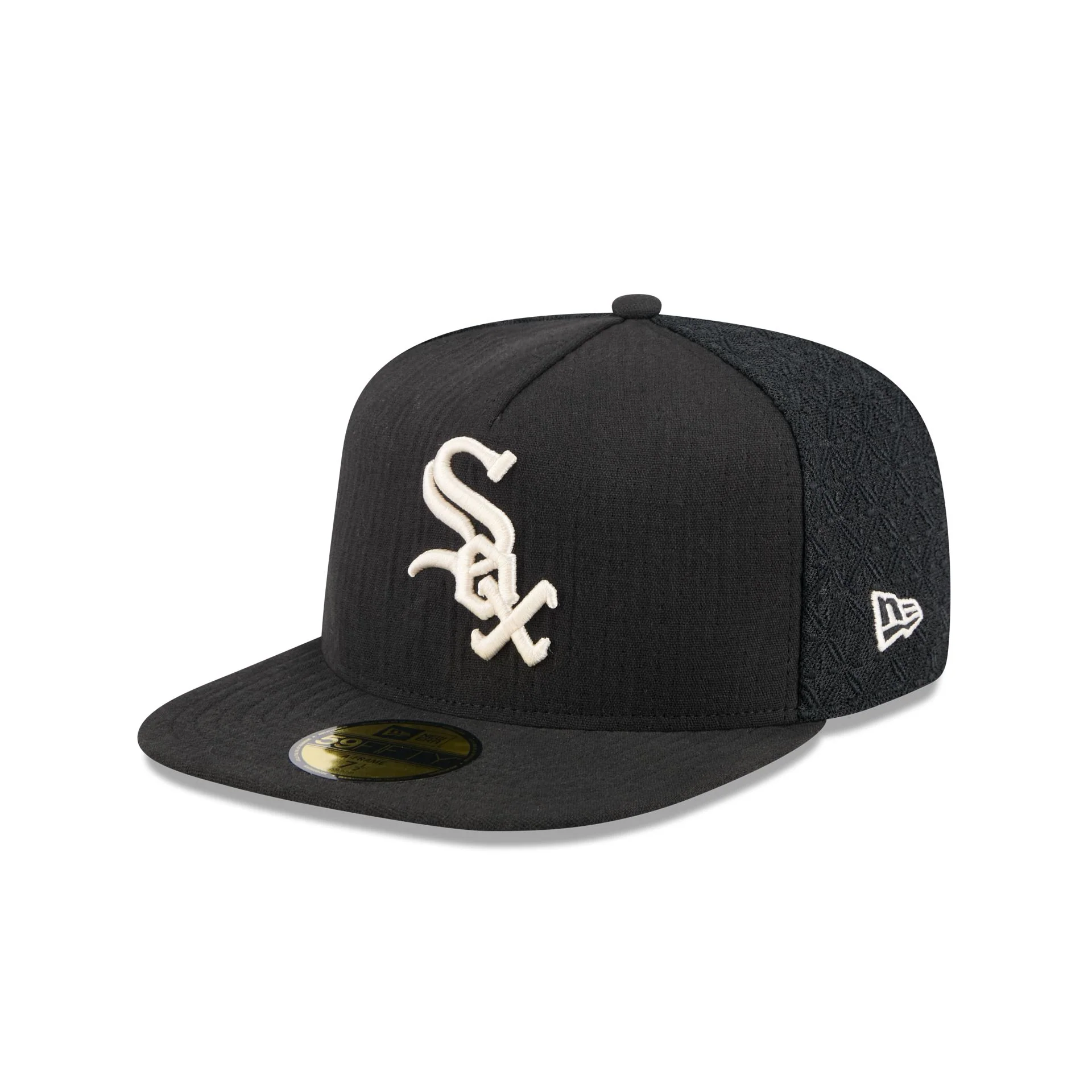 Chicago White Sox Black Mesh 59FIFTY A-Frame Fitted Hat