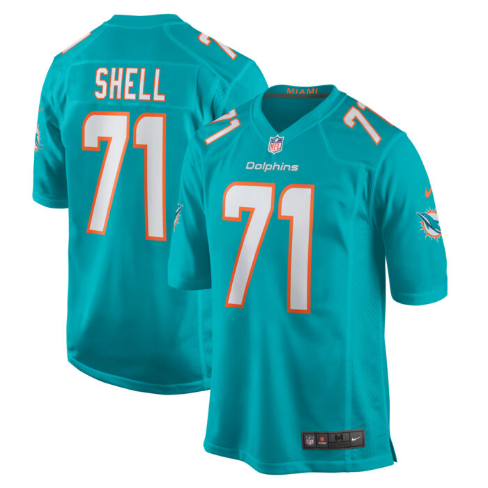 Men’s Miami Dolphins Brandon Shell Nike Aqua Home Game Player Jersey