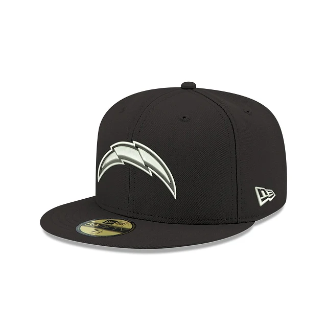 Los Angeles Chargers Black 59FIFTY Fitted Hat