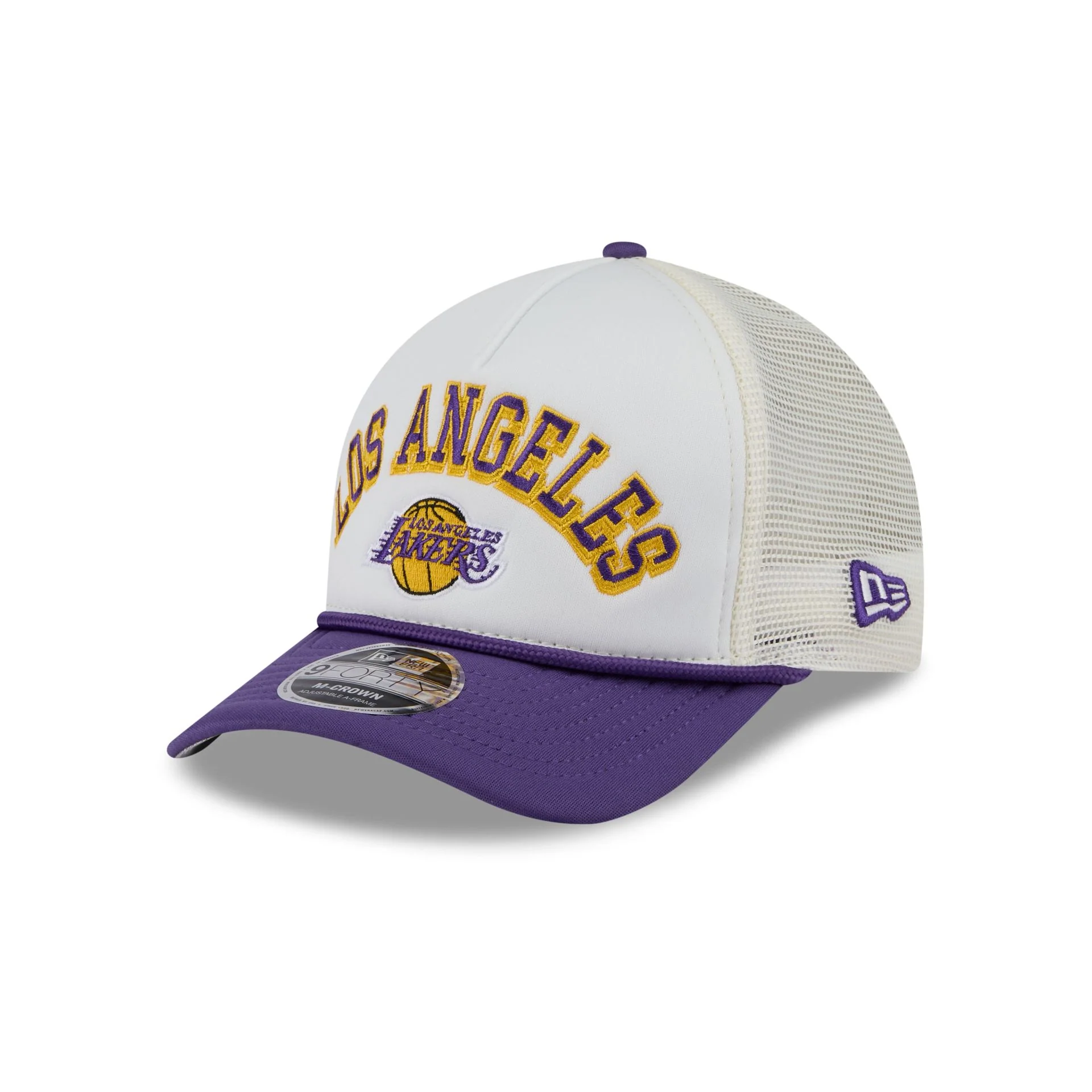 Los Angeles Lakers Chrome Arch 9FORTY M-Crown A-Frame Trucker Hat